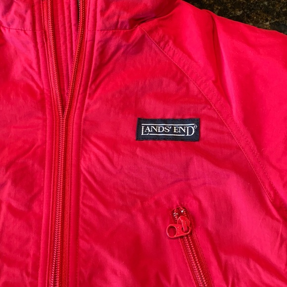 Lands' End Kids Bright Red Puffer Jacket - Picture 3 of 5
